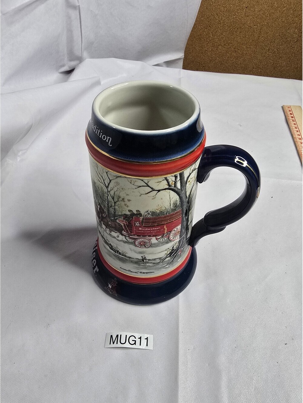 1990 Budweiser Collector's Series Beer Stein - An American Tradition Clydesdales